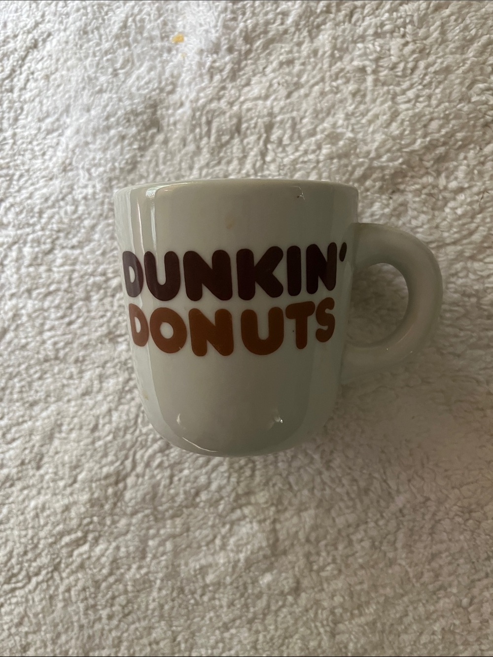 Dunkin Donuts vintage White Ceramic Mug with Brown Logo